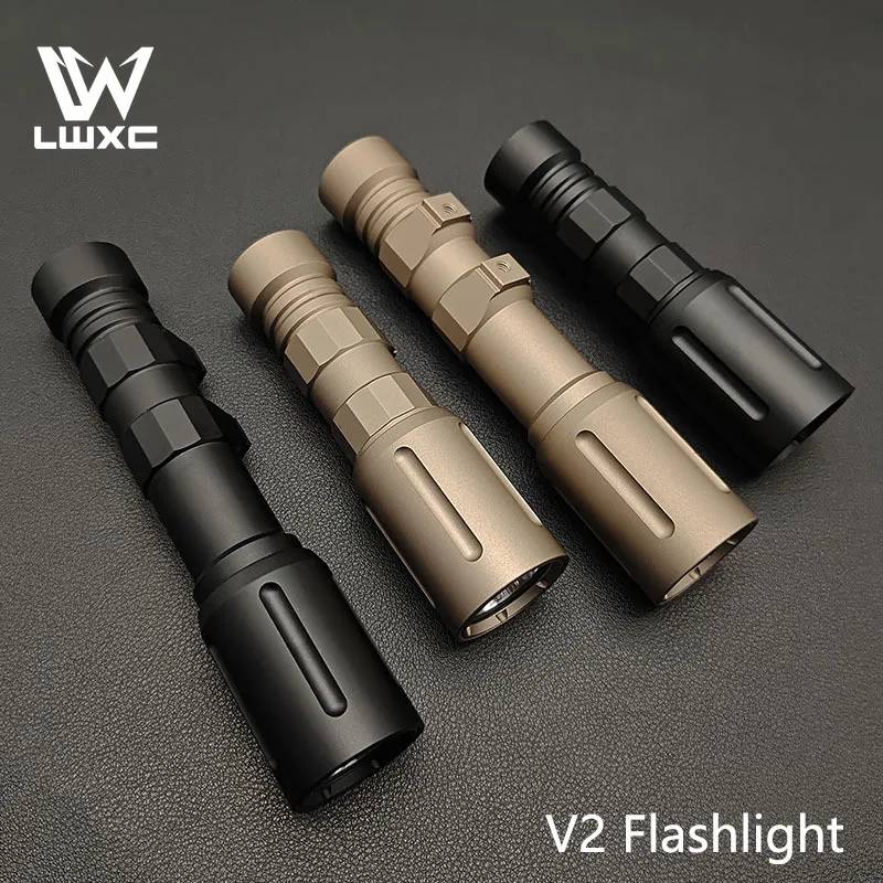 Sotac Tactical CNC V2 1300LM LED White Flashlight High Power Scout Light For Airsoft Hunting Weapon   Accessories 20MM Rail