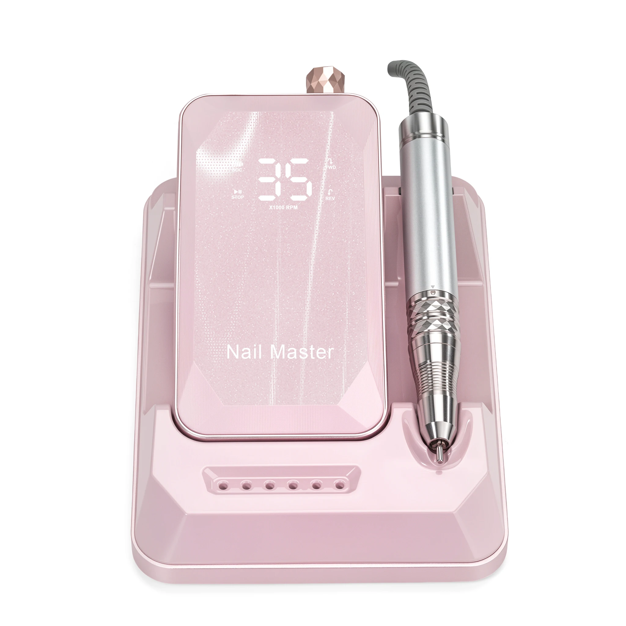 Rechargeable Electric Nail Drill Machine Brushless 6 Speed 60W 35000RPM Professional Nail Sander for Manicure