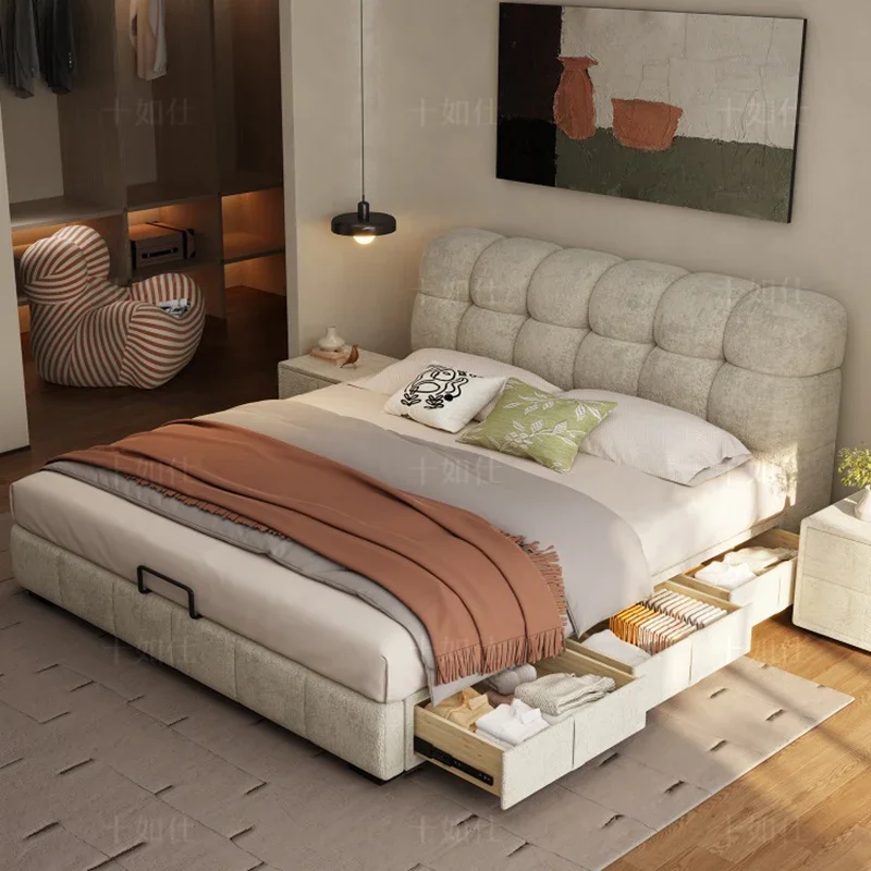 Wooden Design Bed King Size Modern Sofa Human Dog