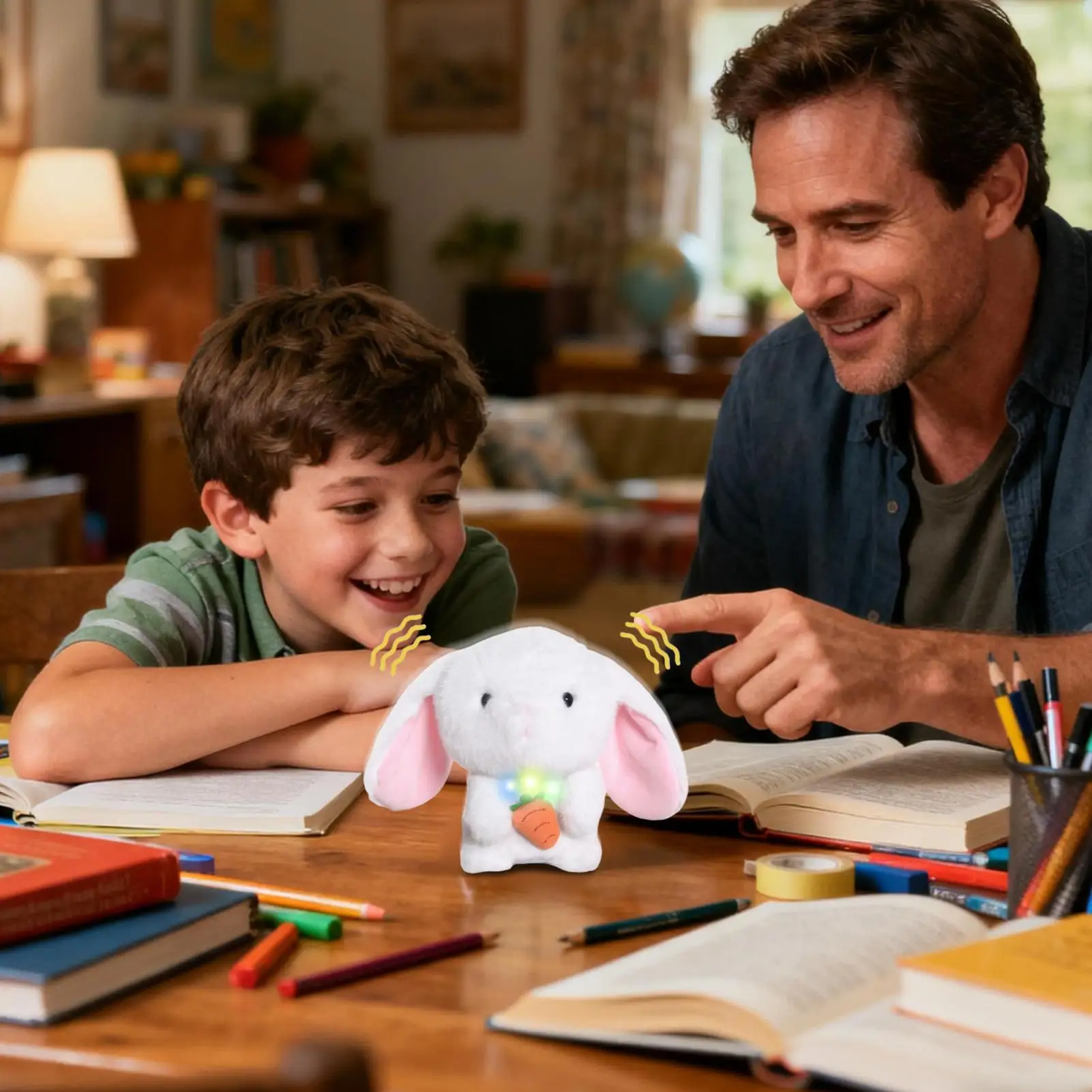 Giocattoli elettronici Bambola animale robotica parlante divertente illuminata elettronica con suono leggero per la camera da letto interna della casa delle ragazze dei ragazzi