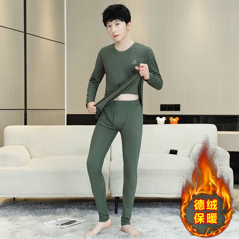 مجموعة ملابس داخلية حرارية عالية الجودة للطلاب والمراهقين لعام 2025 مع قميص قاعدة مخملي ألماني لطلاب المدارس الثانوية