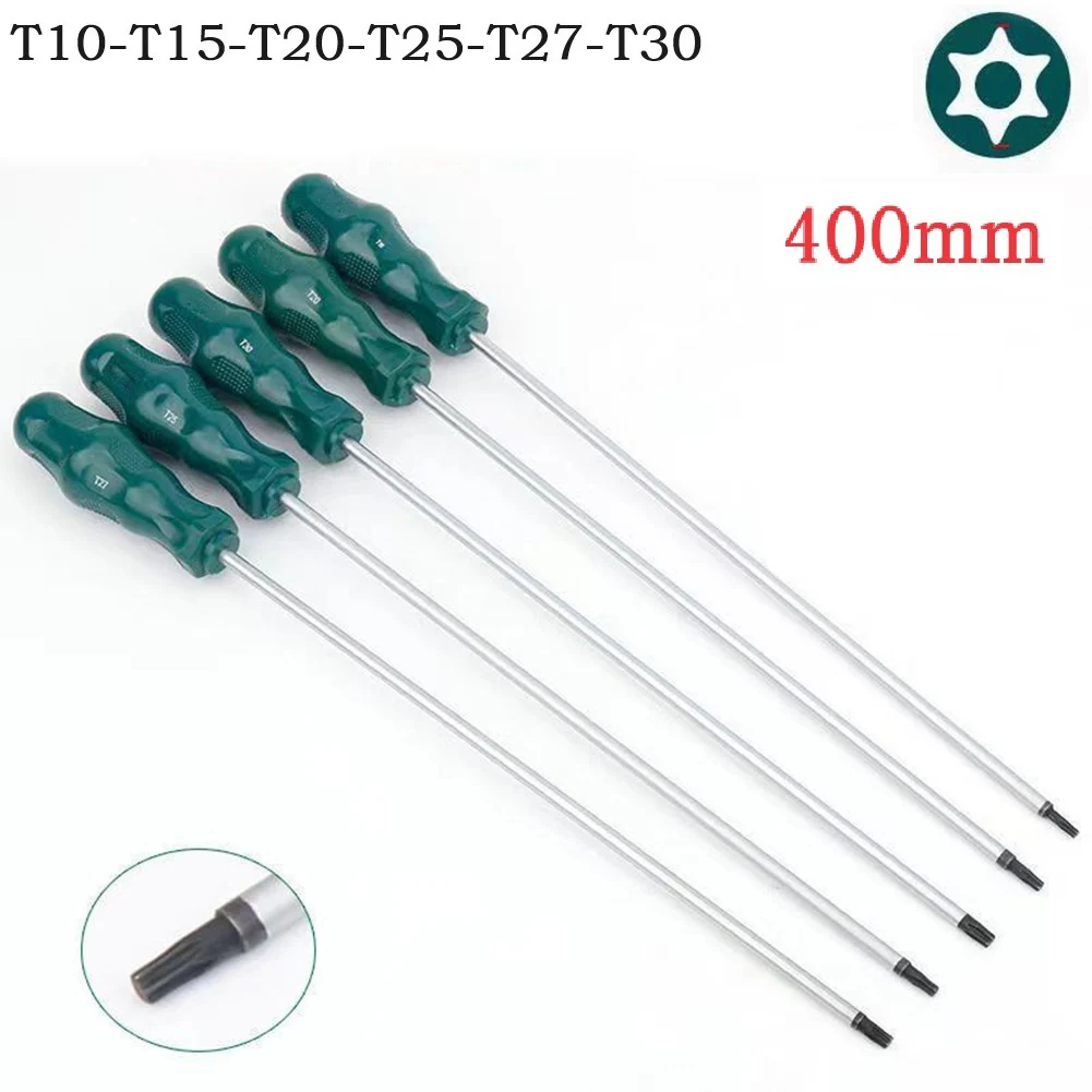 400mm Extra Long Torx- Screwdriver Magnetic Bits Screw Drive Repair T10/ T15/T20/T25/T27/T30 Hand Tools