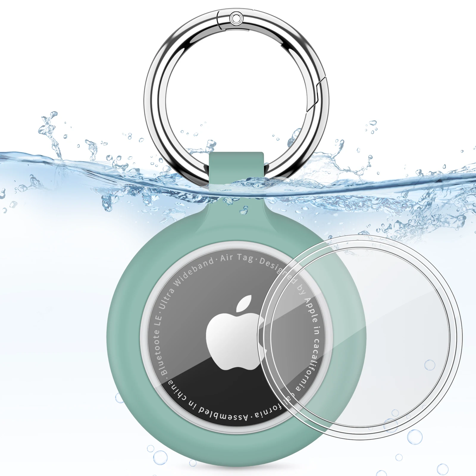 Waterproof Anti-lost Keychain Holder TPU Cases for Apple Airtag Cover Dog Cat Pet Collar Tracker Protective For Air Tag Case