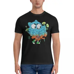 Men T-Shirts Sign Funny 100% Cotton Tee Shirt Short Sleeve T-The Amazing World Of Gumball T Shirt Round Neck Tops Graphic