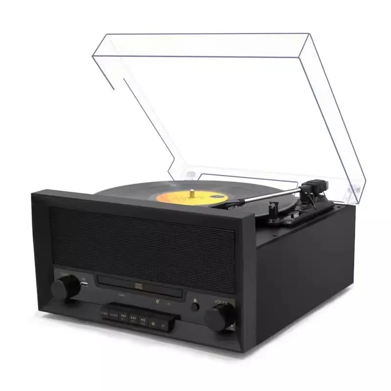 Multifunctional Retro Vinyl Record Player CD Player Built in Speaker 33 45 78RPM Turntable Phonograph FM Radio USB Playback