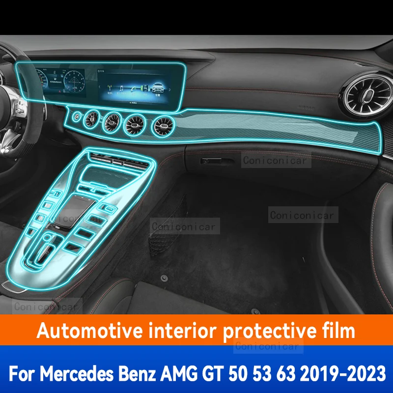 

For Merceds Benz AMG GT 50 53 63 2019-2023 Gearbox Panel Film Cover Dashboard Protective Sticker Interior Anti-Scratch Car