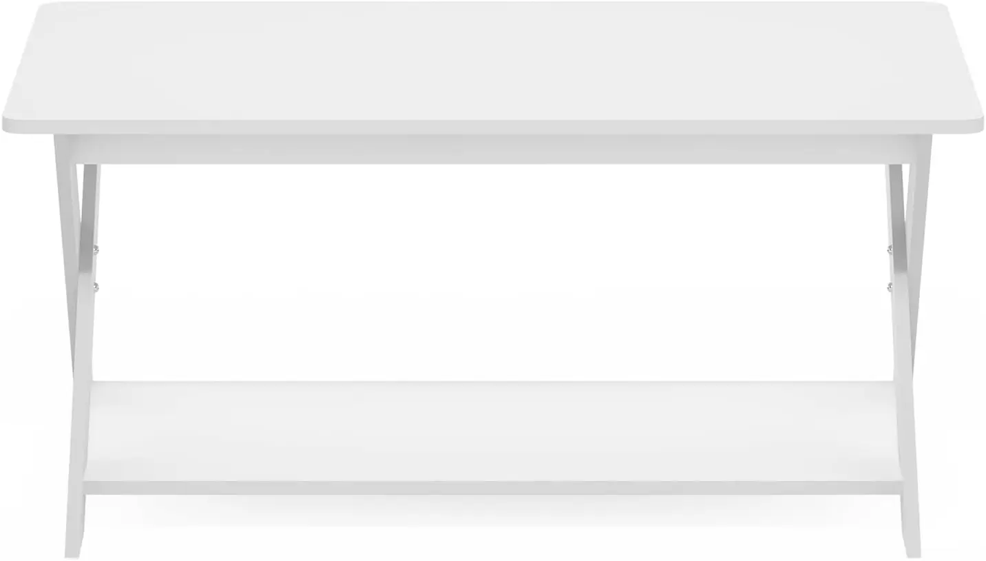 طاولة قهوة بسيطة، طاولة قهوة حديثة مستطيلة بأرجل X، طاولة جانبية متقاطعة، لغرفة المعيشة وغرفة النوم،