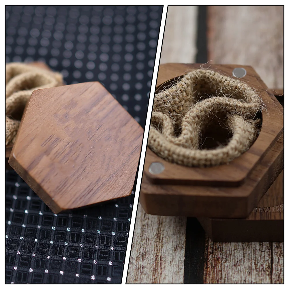 

Jewelry Box Packing Container Wooden Ring Case Gift Accessories Material Proposal