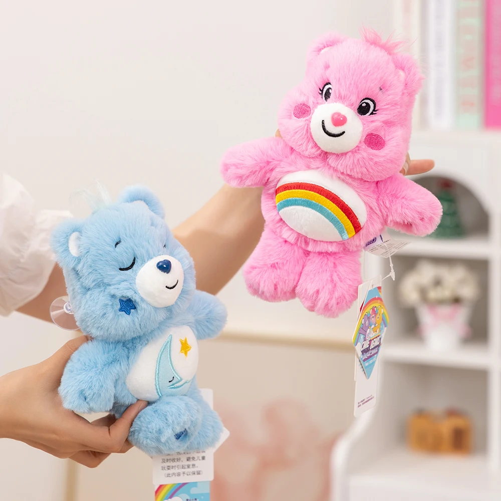 20cm Care Bears Cute Plush Toys Pendant With Sucker Cartoon Bear Soft Stuffed Dolls Homdecor Sleeping Companion Plushie Toys