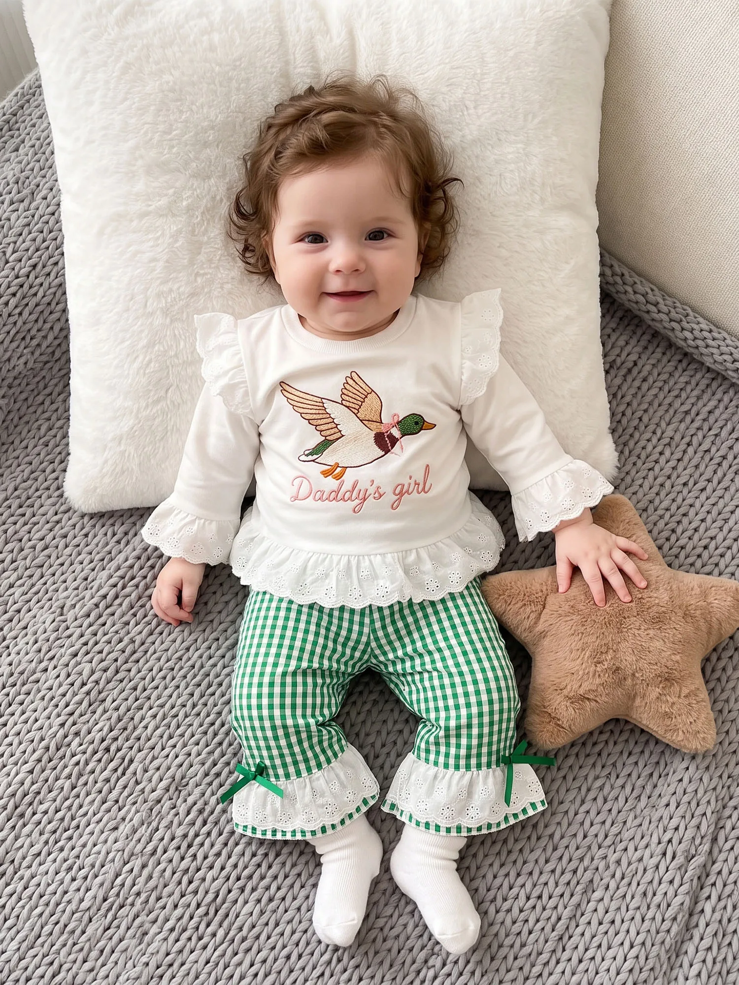 Toddler Duck Embroidery Outfit 5