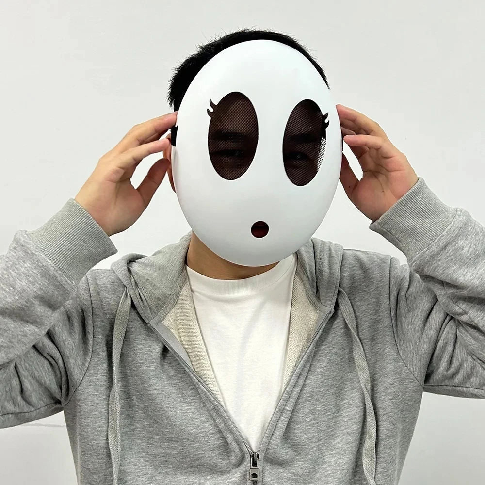 Game Bros Shy Guy Mask Cosplay Funny Unisex Kid Boys Girls Adlut Plastick Masks Halloween Carnival Party Costume Props