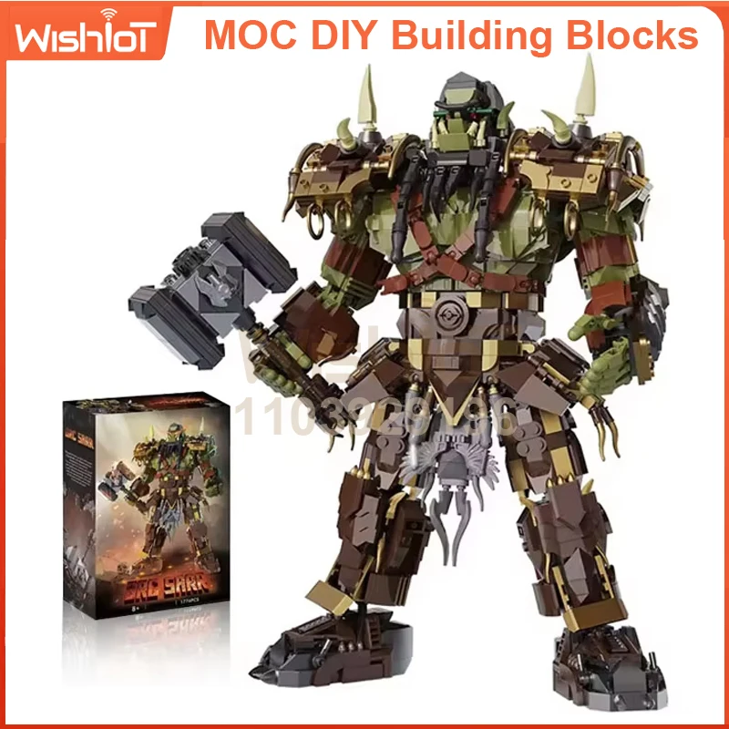 

2021 Magical Orc 1776pcs Ancient Tribal Chieftain Model Small Granule Building Blocks DIY Assembly Toy for Collectible Gift