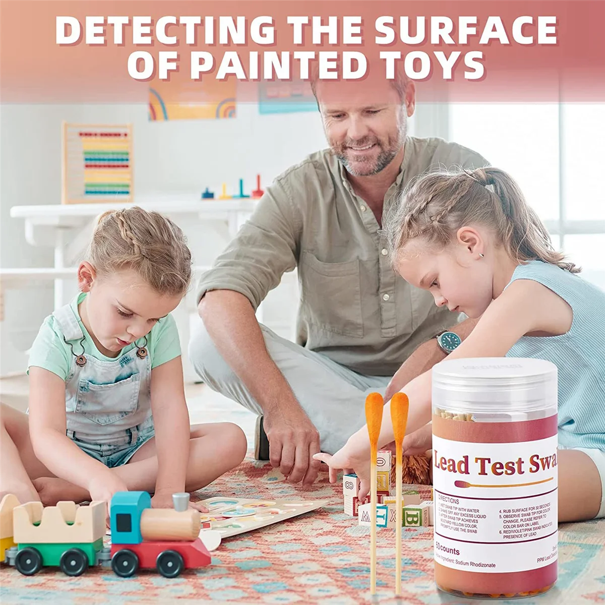 리드 테스트 면봉 키트-리드 페인트 테스트 키트, 가정용 리드 체크 면봉, 30 초 테스트 결과 (60 개)