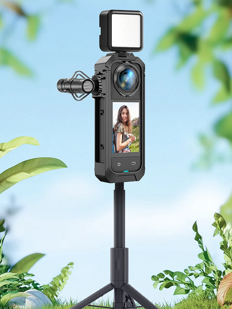 Protective Case Magnetic Quick Release Interface Action Camera Frame Housing Case for Insta360 X5 Camera Accessories