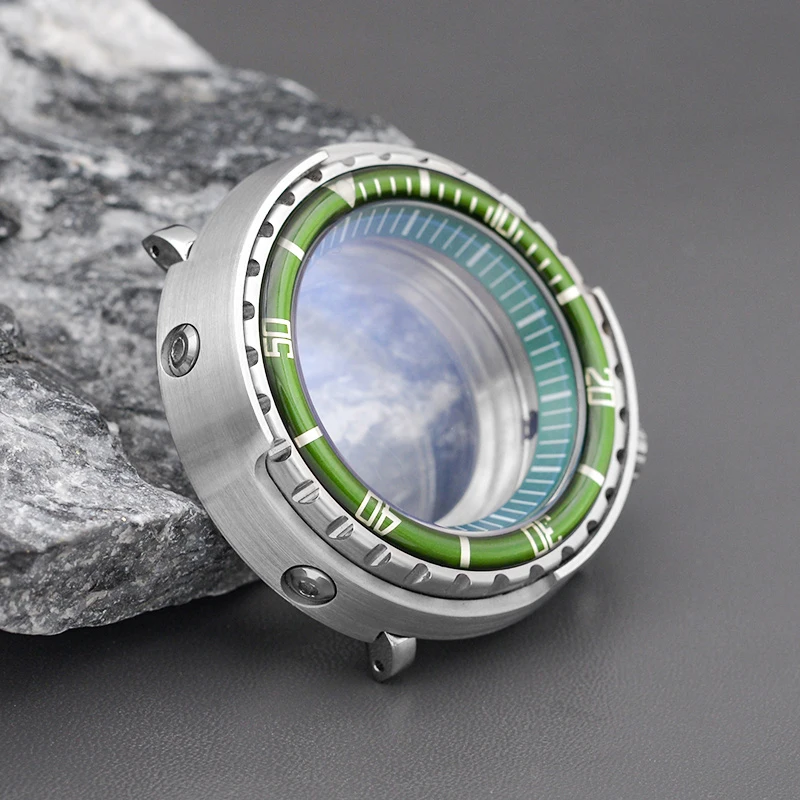 Корпус 47 мм, консервированный корпус с тунцом, подходит для механизма NH35, NH36, сапфировое стекло, модный корпус NH35, прозрачная задняя крышка