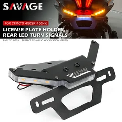 300SR 450SS 450NK Motorcycle License Plate Holder Turn Signal LED Light For CFMOTO 450 SR 300 SS 250 SRS Tail Fender Eliminator