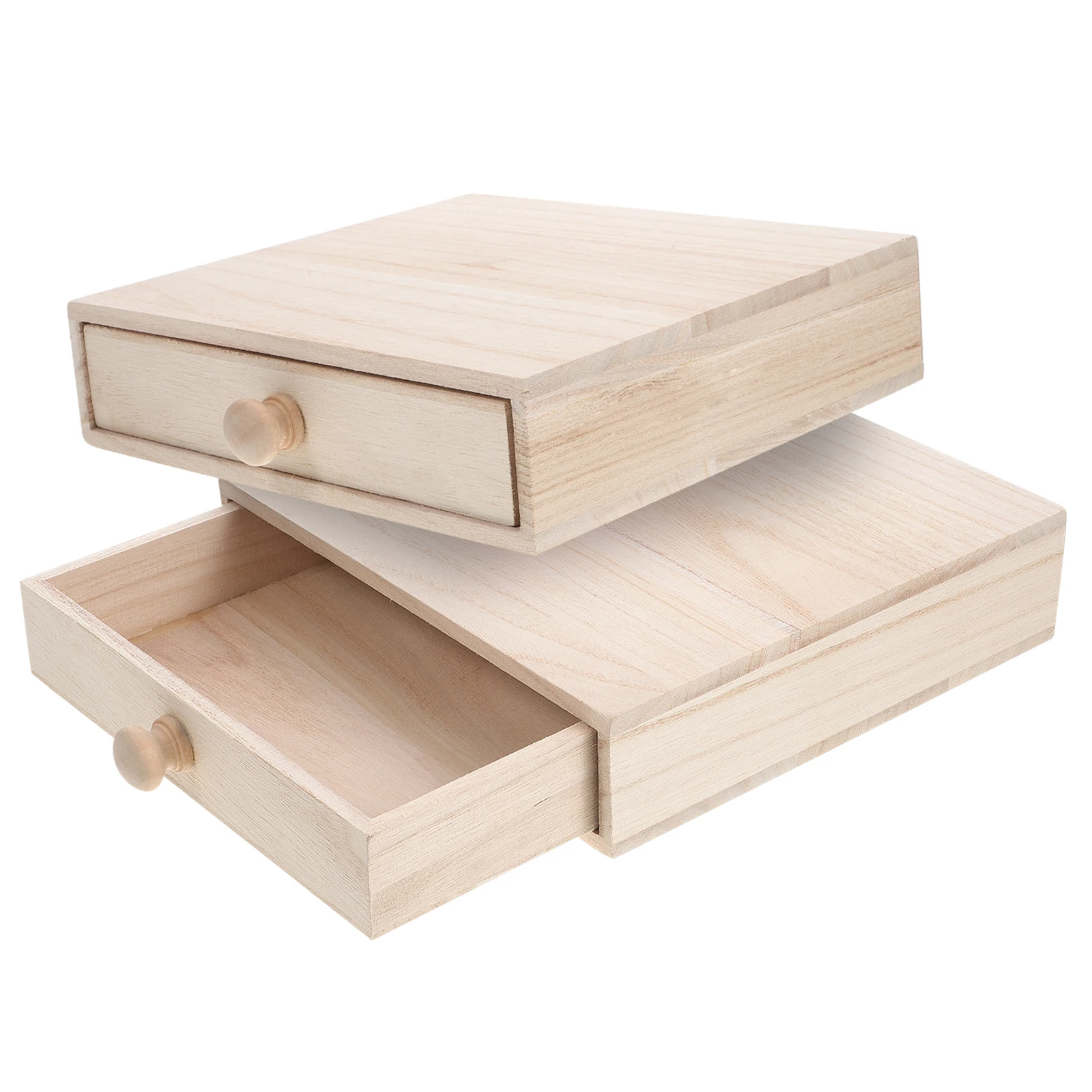 

Wooden Storage Boxes Unfinished Crafts Mini Crates Small Chest Organizer Gift Box DIY Stackable Photo Container
