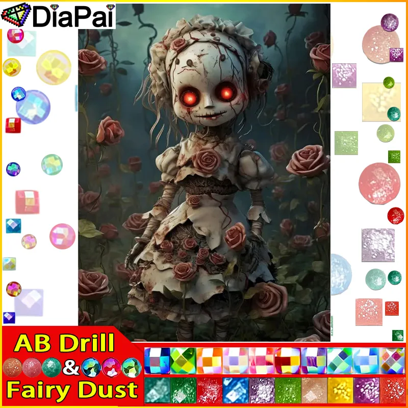 DIAPAI Fairy Dust AB 5D Diamond Painting Full Drill Diamond Embroidery 