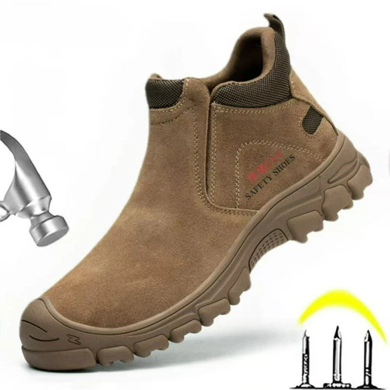 Men Safety Shoes Fire-resistant Flower Welding Shoes Anti-smash Anti-stabbing Insulated Boots Indestructible Non-slip Work Boots