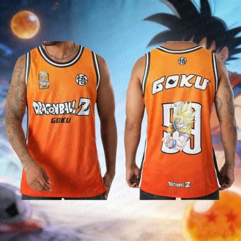 2026 Sommer Dragon Ball Goku Übergroßes Anime-Print Herren Ärmelloses T-Shirt Trainingsweste Sommer Schnelltrocknend Leichtgewicht