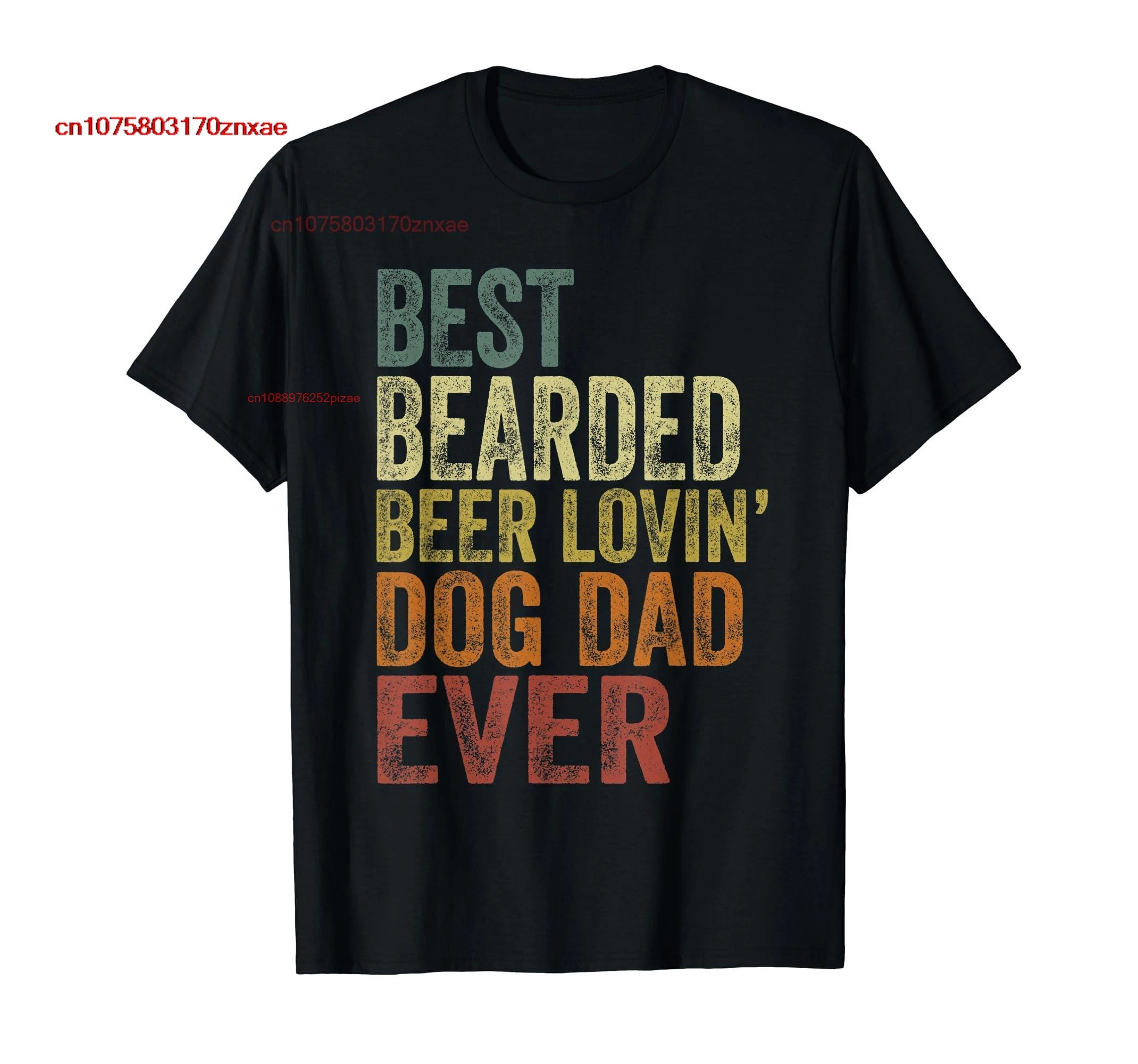 100% Cotton Mens Vintage Best Bearded Beer Lovin Dog Dad Pet Lover Owner T-Shirt MEN WOMEN UNISEX T Shirts Size S-6XL