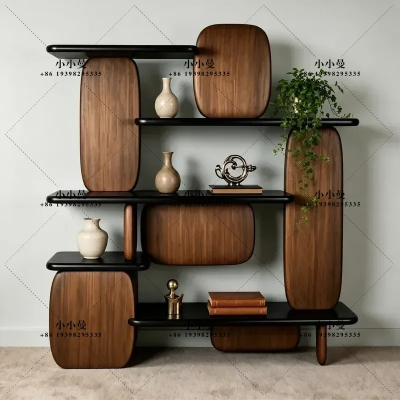 Nordic Solid Wood Bookshelf Simple Floor Standing Bookcase Integrated Desk and Reading Cabinet for Home Student Study Room