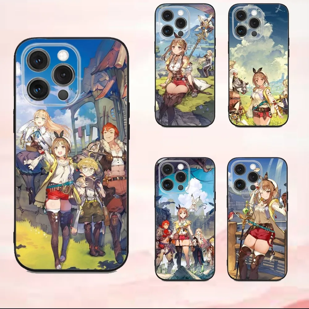 

A-Atelier Game Ryza Phone Case For iPhone16,se4,15,14,13,12,11,Pro,X,XS,Max,XR,Plus,Mini Soft Black Cover