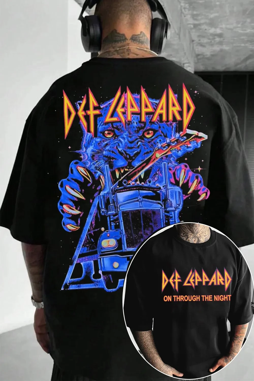 Camiseta da banda Def Leppard, camiseta masculina e feminina de algodão, casual de verão, manga curta, gola redonda, roupa solta, tendência unissex
