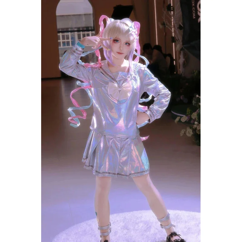 Gioco Needy Girl Overdose KAngel Costume Cosplay Anime JK Parrucca da marinaio Vestito Abyss KAngel Ame Chan Uniforme scolastica Comic Con Outfit