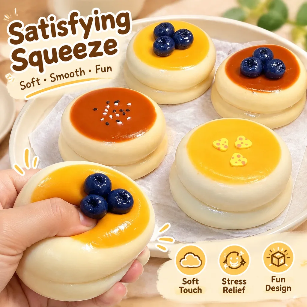 Jumbo Souffle Cake Squishy Toy Xiaohongshu Hot High Appearance Mud Texture Stress Relief Fidget Anti Stress Squeeze Toy Gift