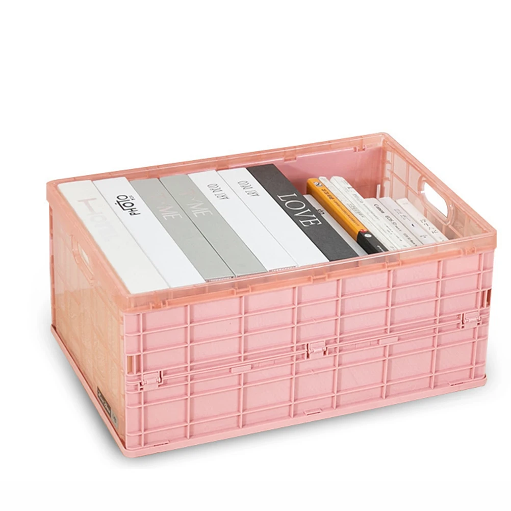 

Portable Folding Storage Box Wardrobe Organizer Foldable Case Multifunctional Container Pink