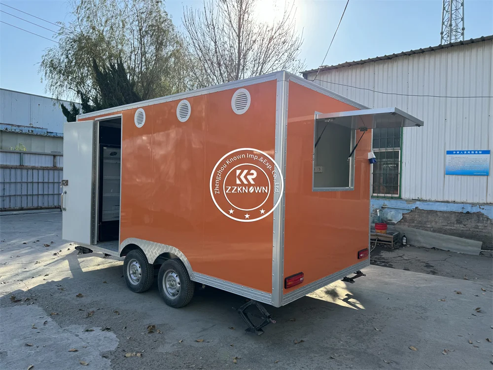 Concession Food Truck Street Pizza Snack Cart With Kitchen Equipments Mobile Food Trailer Street Restaurant Coffee Kiosk