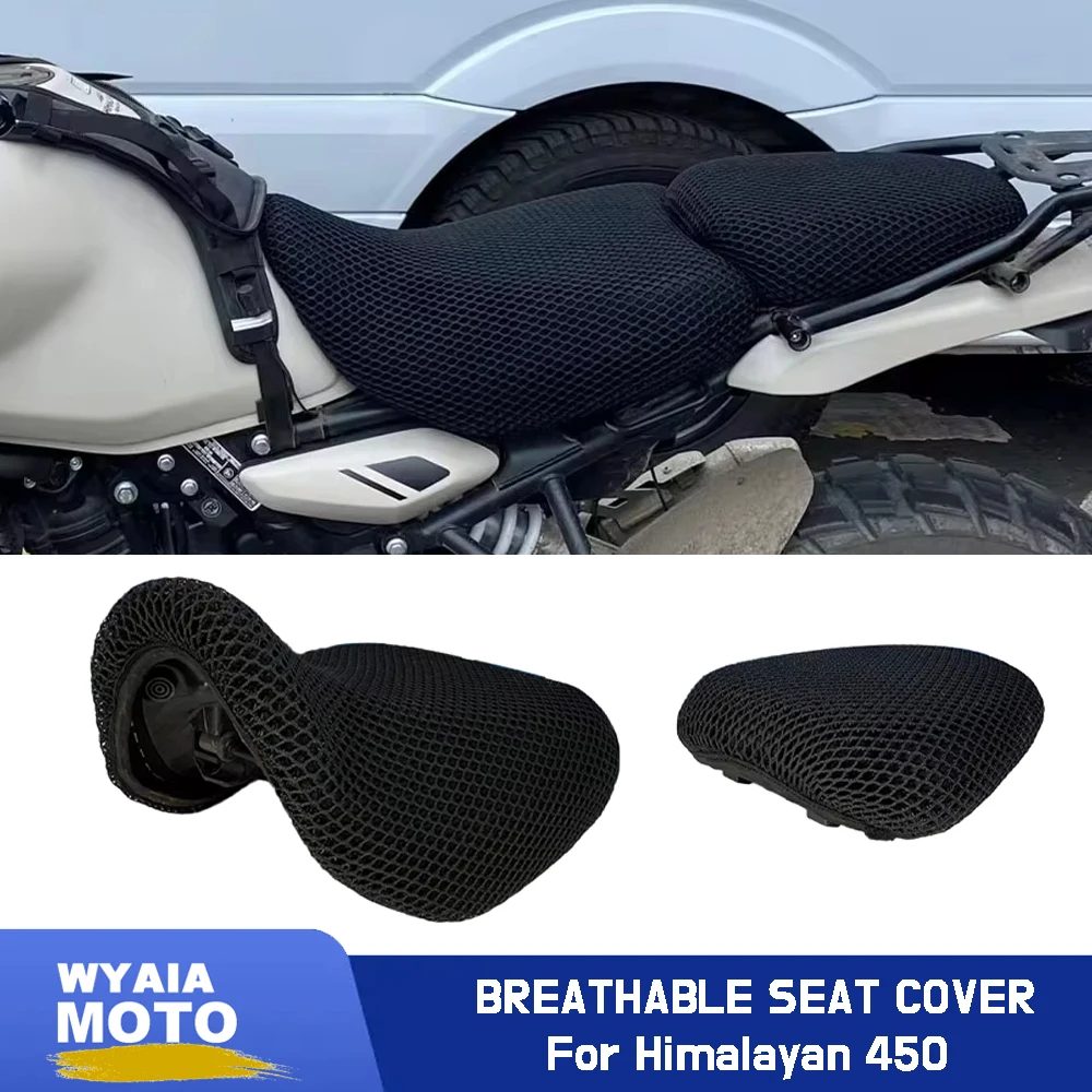 For Royal Enfield Himalayan450 Motorcycle Seat Covers Seat Protect Cushion 3D Honeycomb Mesh Seat Cushion Himalayan 450 2024-