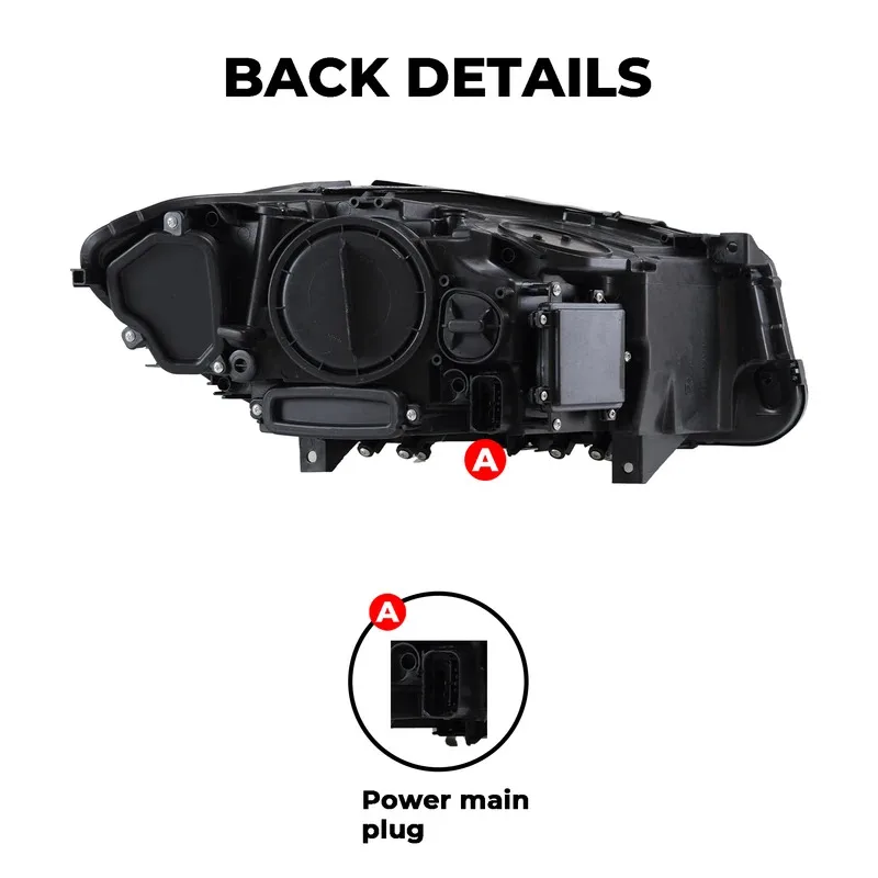 كشافات أمامية LED معدلة للحركة لـ 5 Series F10 F11 F18 M5 520I 525I 528I 535I 550I 2011-2017 #6