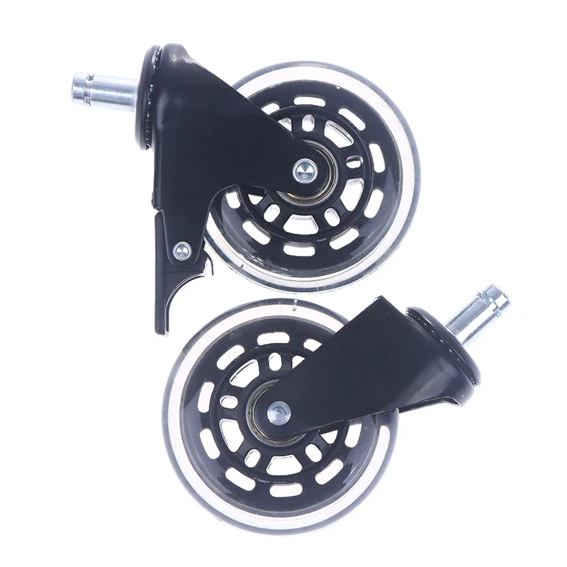 1Pcs 3" Rubber Office Chair Caster Wheels Heavy Duty & Safe For All Floors Including Hardwood Replacement For Desk Floor