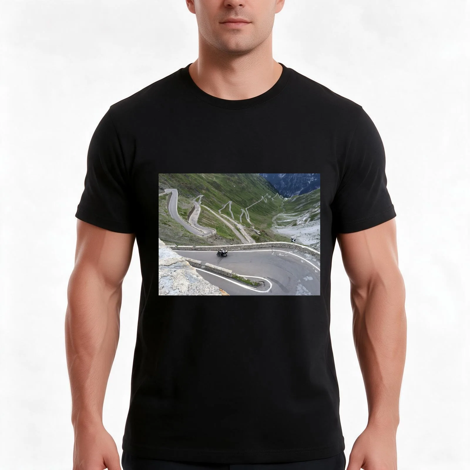 Stelvio Pass T-Shirt Summer Casual Cotton Tee Oversized Streetwear Tops Vintage Graphic Print Loose Fit Short Sleeve