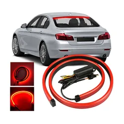 90cm 100cm LED Car Rear Brake Light Strip Third Stop Light Bar with Turn Signal 12V Auto Running Warning Driving Tail Lamp DRL