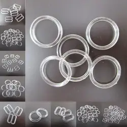 100pcs 6-15mm Plastic Bra Strap Adjustment Buckles Underwear sliders Rings Clips For Lingerie Adjustment DIY Accessories,1Yc2402