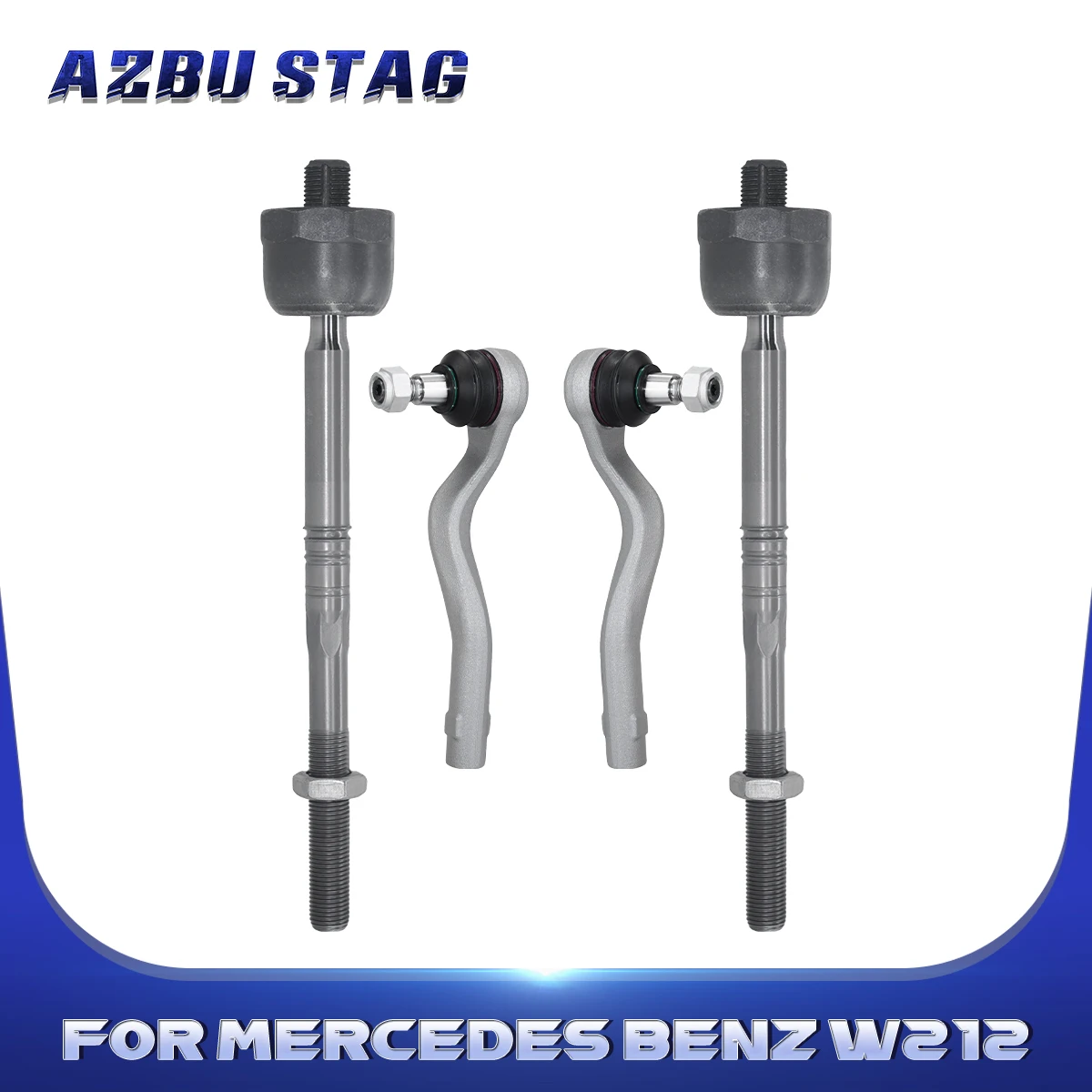 AzbuStag 4Pcs Front Outer Inner Tie Rod Steering for Mercedes Benz W212 GLK350 GLK250 E63 AMG 2010 2011 2012 2013 2014 2015