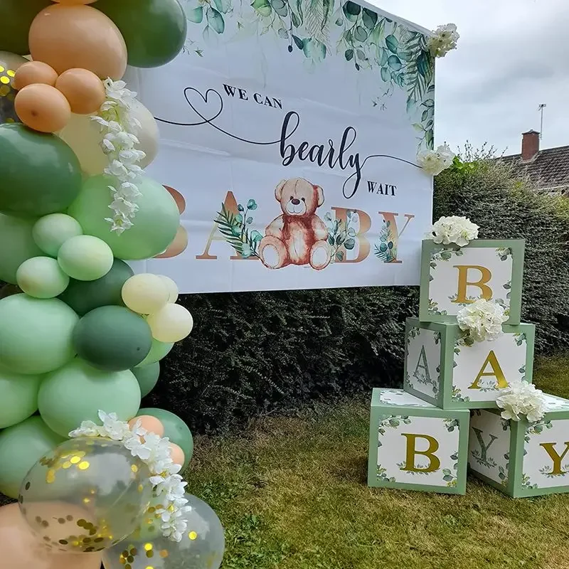 Staraise Custom Baby Name Balloon Box - Girl Boy Shower Decor, 1st Birthday Party Decor