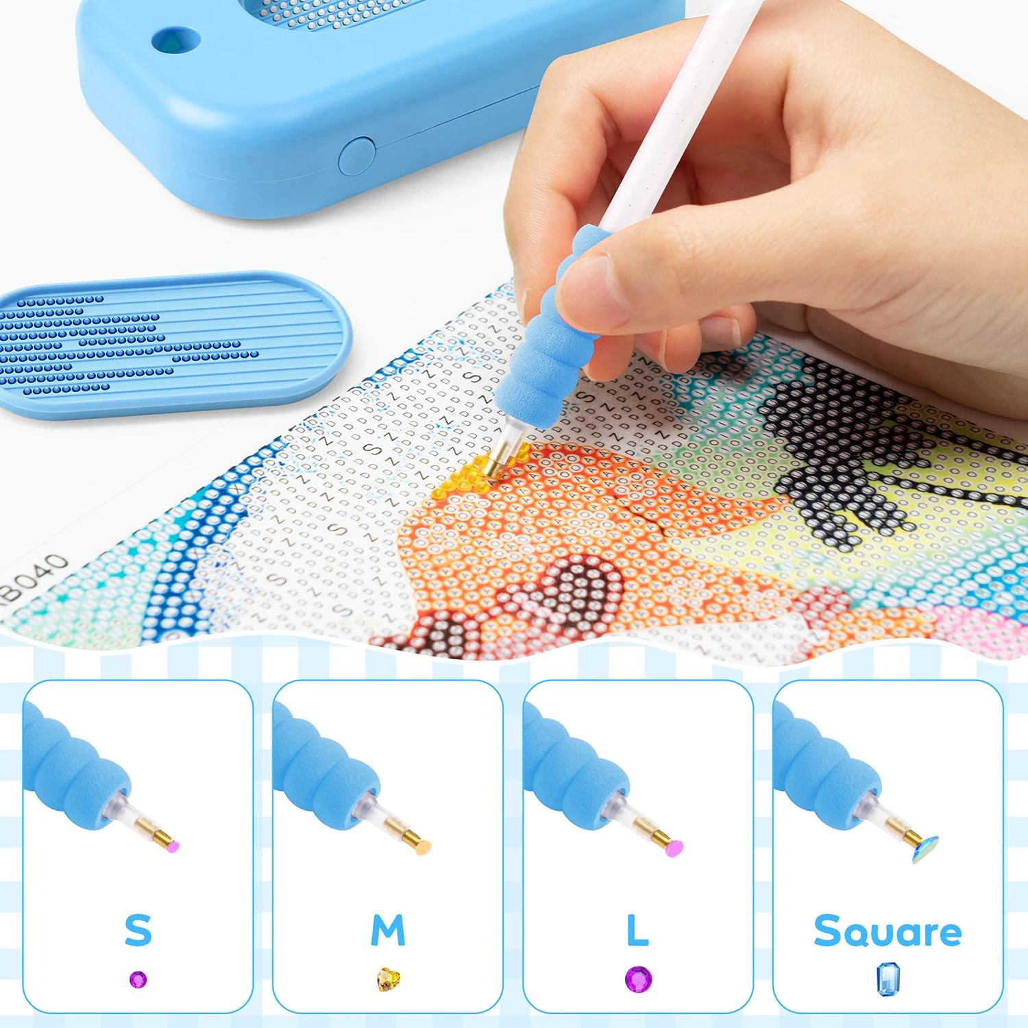 

Electric Diamond Painting Pen Kit for Beginner Seasoned Enthusiast DIY Craft Accessories for Complex Large 5D Diamond Dots Art