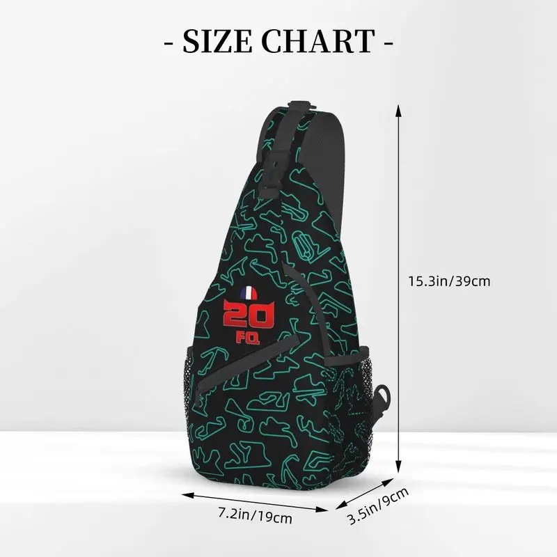 Fabio Quartararo Sling Crossbody Backpack Men Custom El Diablo Pattern Circuits Shoulder Chest Bag for Travel Hiking Daypack