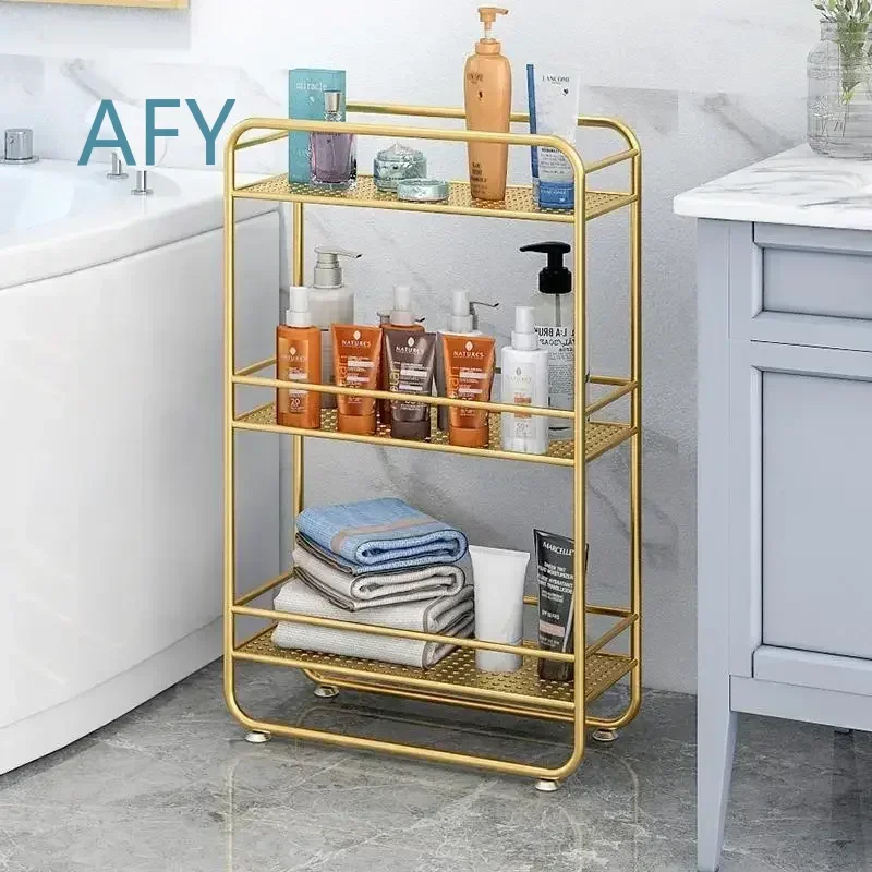 Nordic Shelf for Home Decor Multi-layer Wrought Iron Storage Shelf for Living Room Kitchen Bathroom Cabinet Organizer Wall
