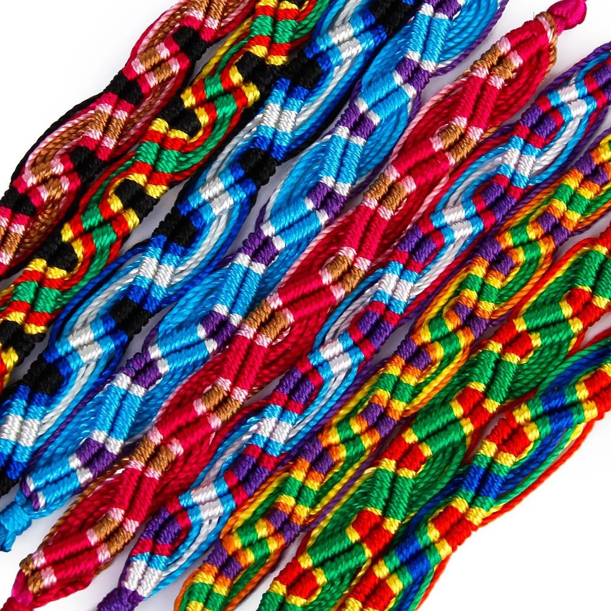 

9Pcs Friendship Bracelet Ankle Knurled Braided Thread Wrist 8-9 5Inches Unisex Fits Men Women Festival Gifts Handmade