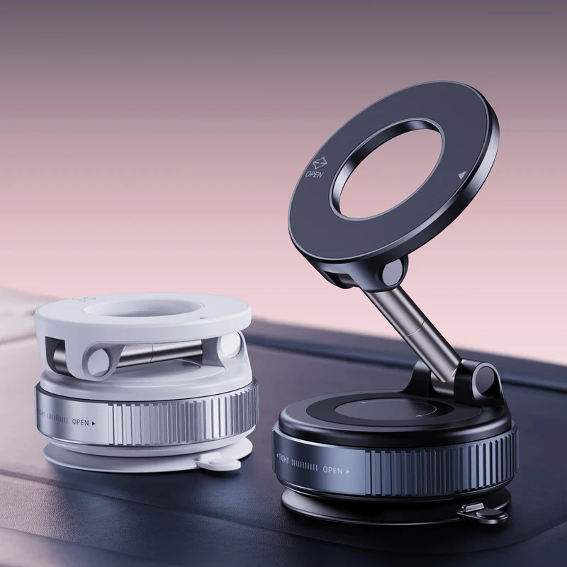 Autohalterung, elektrischer Vakuum-Magnethalter, faltbar, starker Saugständer für Handy, für iPhone 12, 13, 14, 15, 16, Live-Streaming
