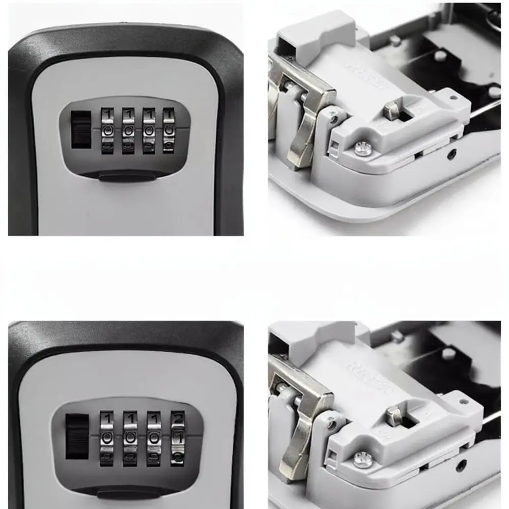 Portable Password Key Box For Door Peephole Mount Security Storage Organizer Sturdy Plastic Case Household Management