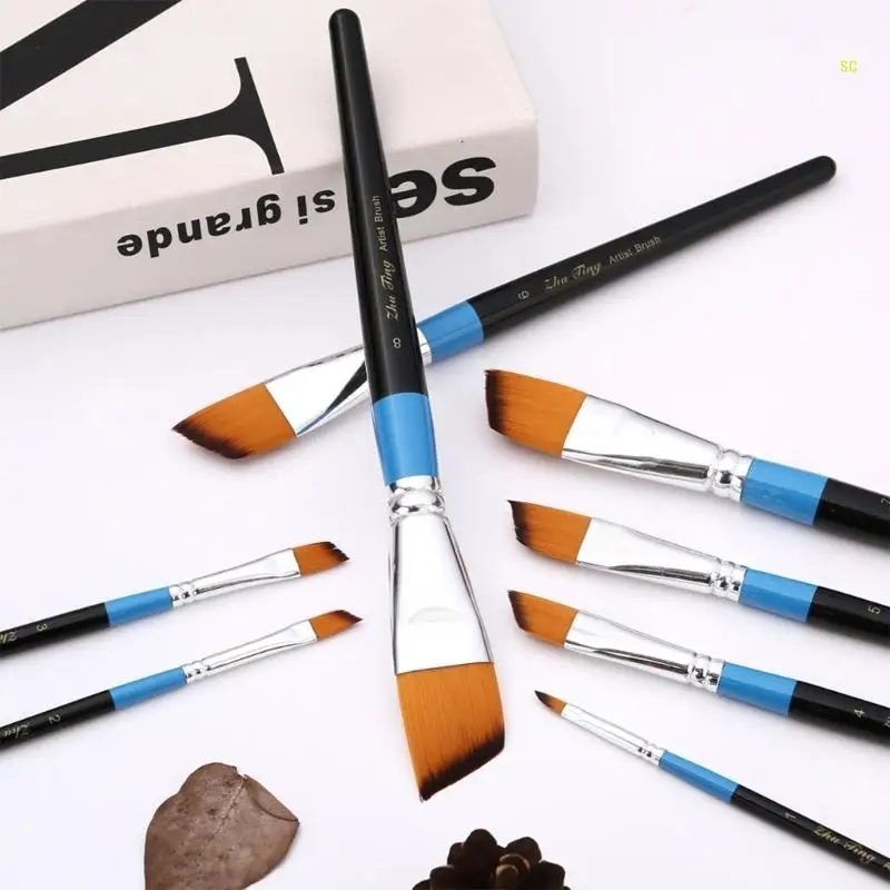 Pędzel artystyczny do włosów nylonowych Pędzle malowane ręcznie Pędzel artystyczny Pędzle akrylowe do oleju akrylowego Dropship