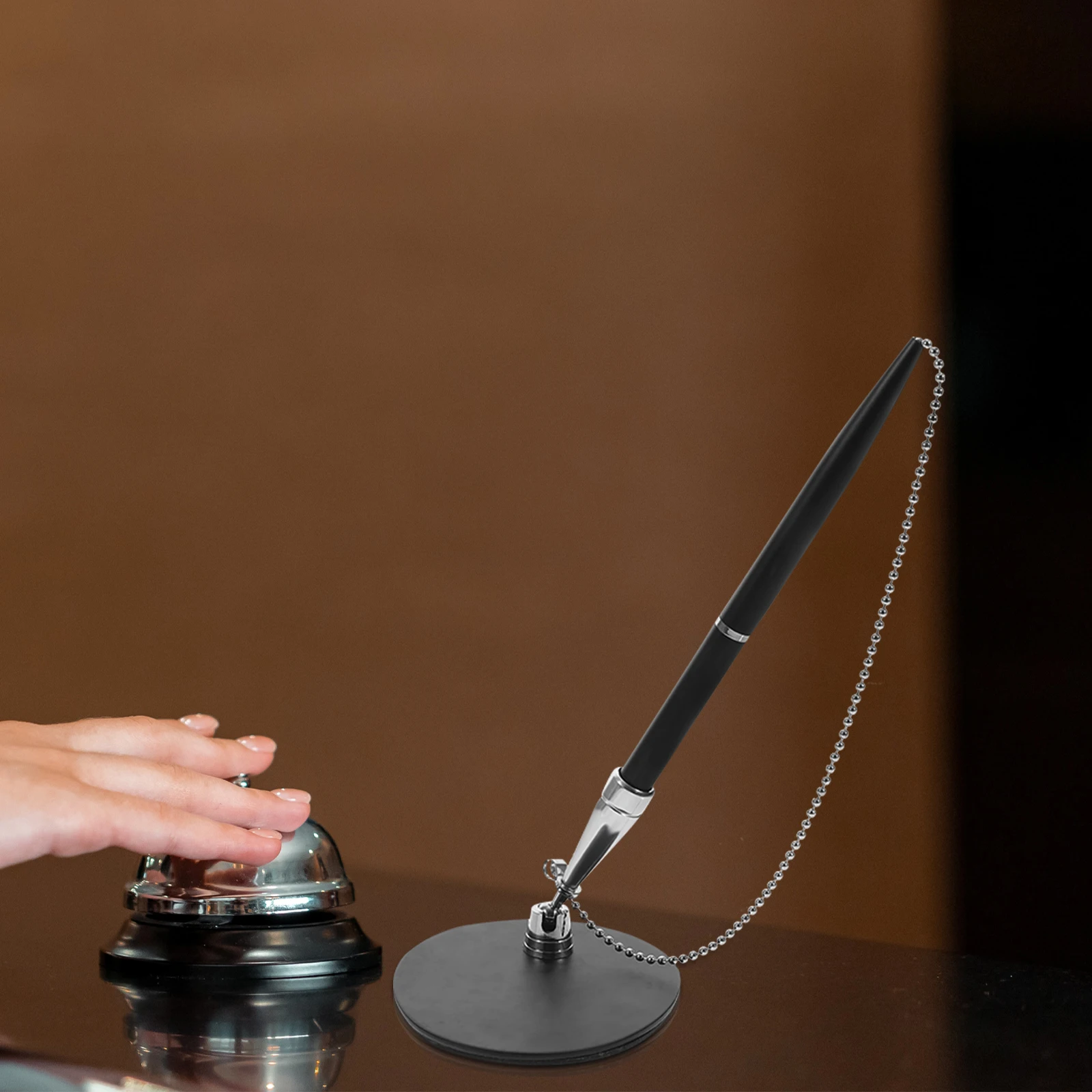 

Metal Signing Business Signature Ballpoint Pen Vertical Stand Smooth Writing Office Stationery Guest Book Conference Hotel Use