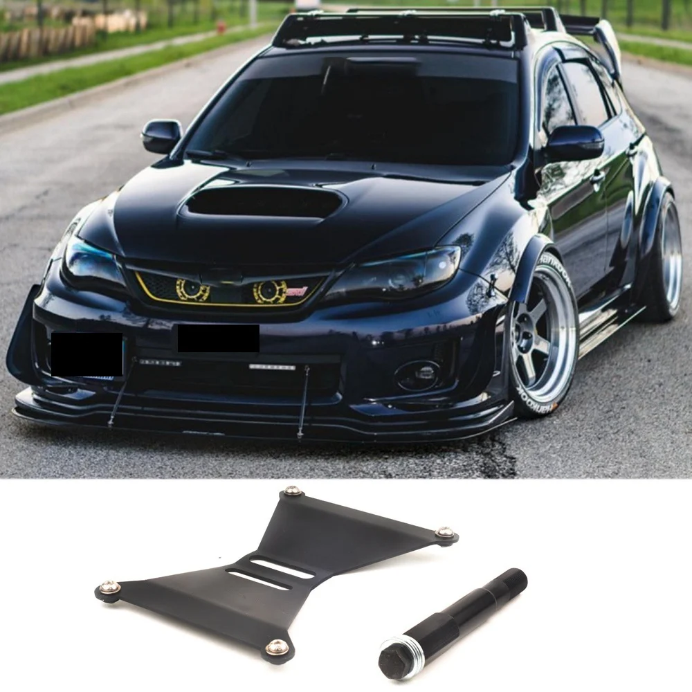 Car Racing Aluminum Front License Plate Holder Relocation Kit for Subaru WRX STi Toyota Scion FRS BRZ