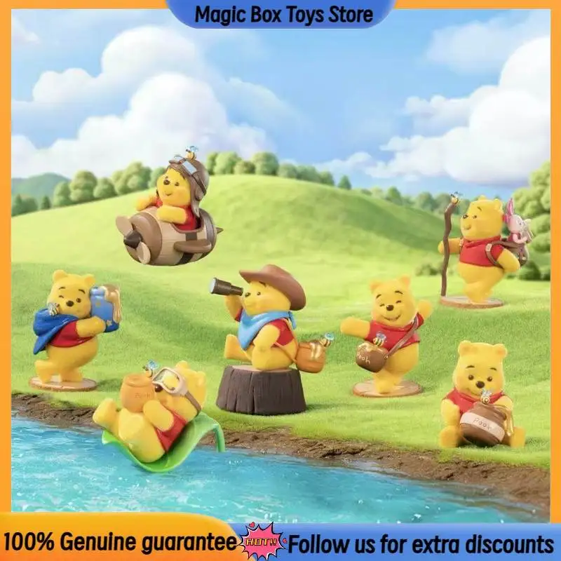 

Genuine Disney Winnie The Pooh 100th Honey Quest Blind Box Cutelanime Figure Mystery Box Model Desktop Ornament Birthday Gift